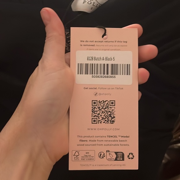 Oh Polly MARCELA Modal Plunge Long Sleeve Maxi Dress in Black (US Shippi… - Picture 10 of 10